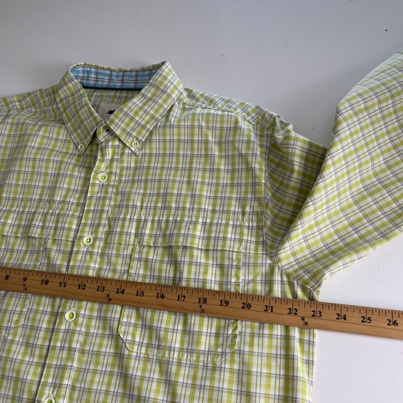 Dakota Grizzly Dull Yellow Plaid Polyester Blend Button Outdoor Shirt MENS Large - Picture 5 of 8